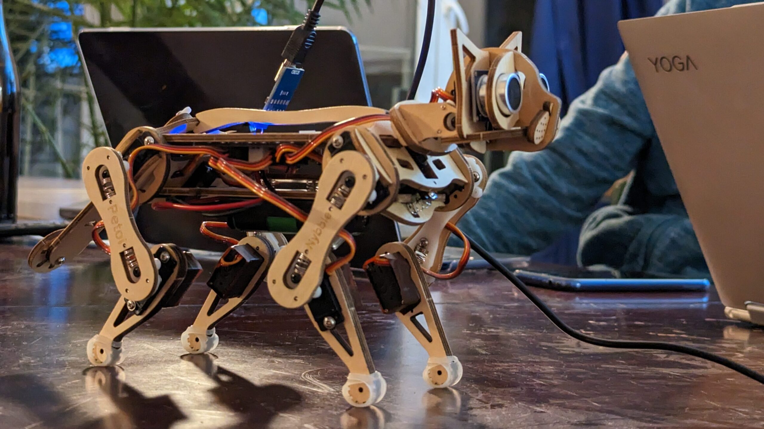 Sperrholz Roboter Katze