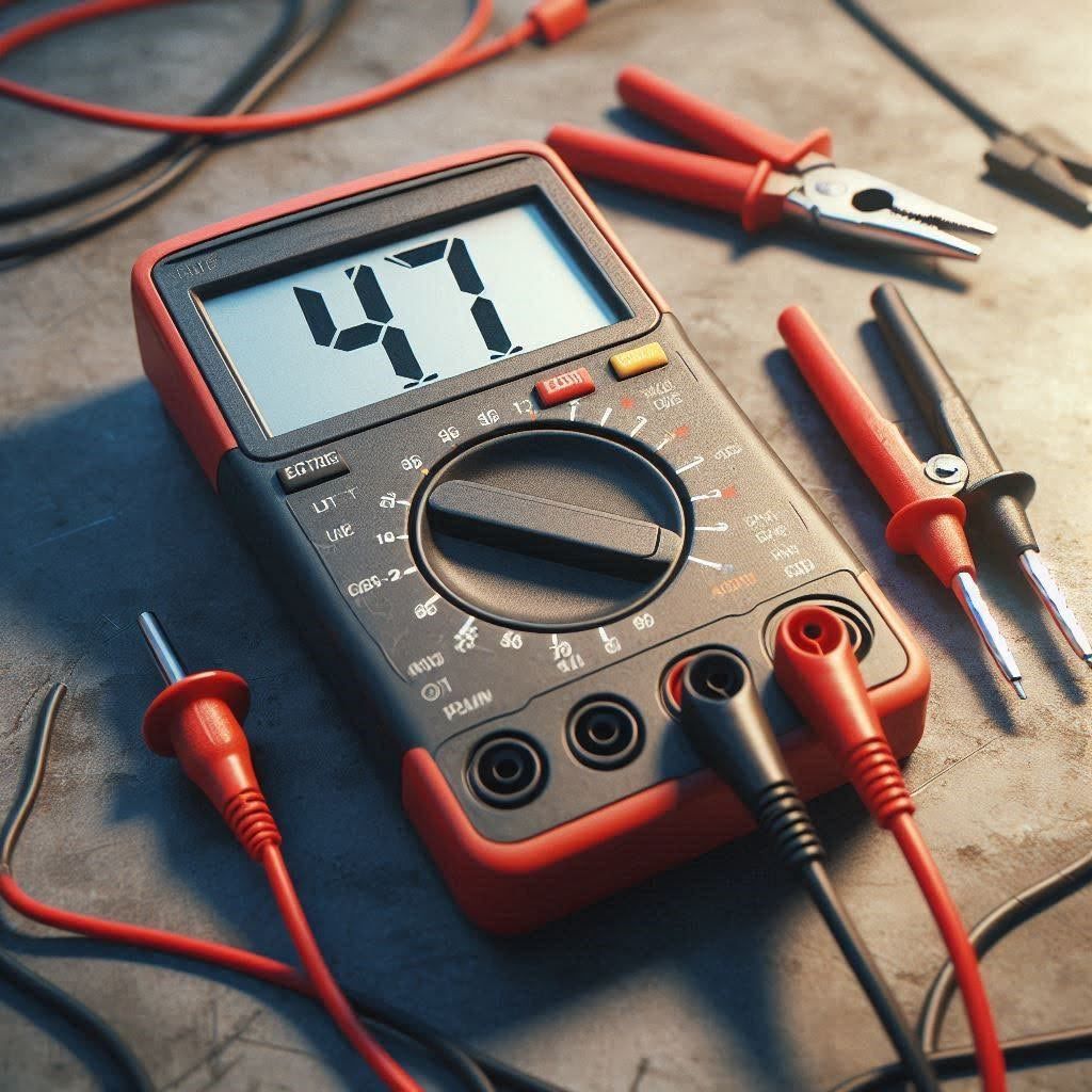 KI Bild eines Multimeters. Die Zahl 47 steht im Display.